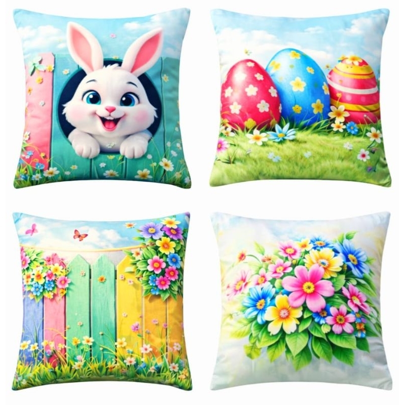 Kit 4 capas de almofadas tema pascoa 2026 oxford em Oferta na Shopee