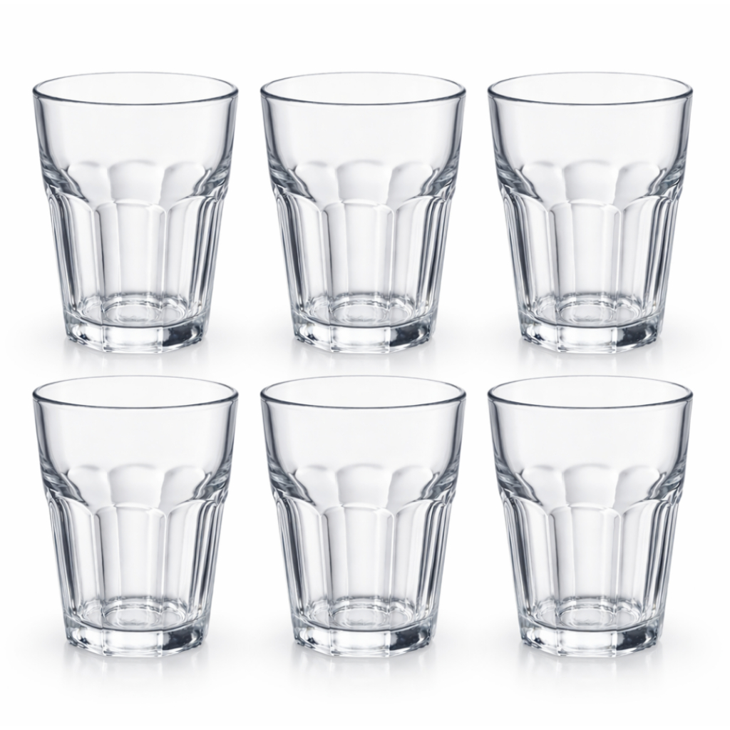 Jogo De Copos Vidro Suco Água Refri Kit C/ 6pcs Vidro Reforçado Importado em Oferta na Shopee