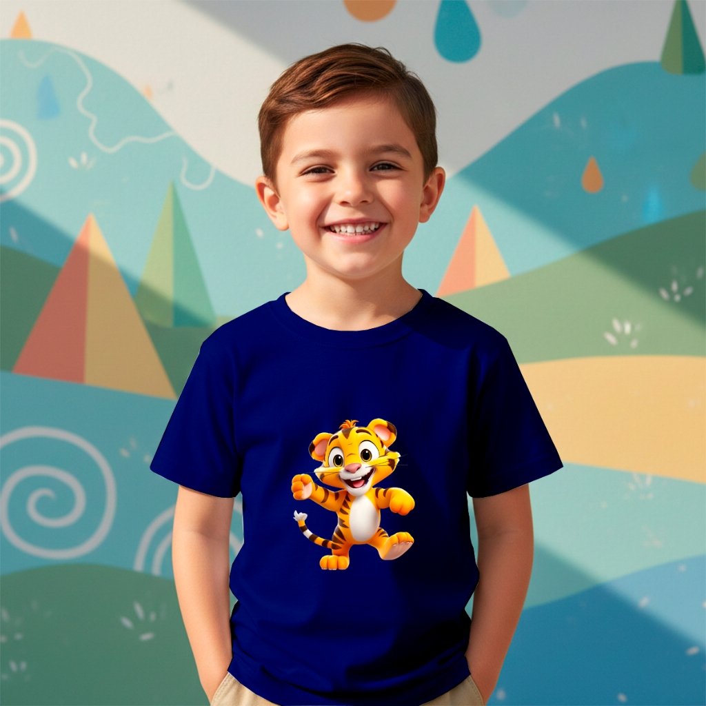 Camisa Camiseta  Estampa Unissex Variada Leão 068 Básica Lisa Infantil e Juvenil slim Casual 100% Algodão Premium
