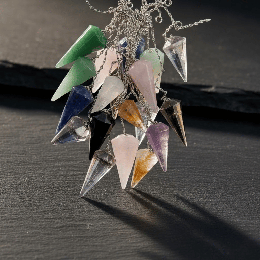 Pêndulos Coloridos para Radiestesia | Reiki e Mesa Radiônica | 10 Unidades em Oferta na Shopee