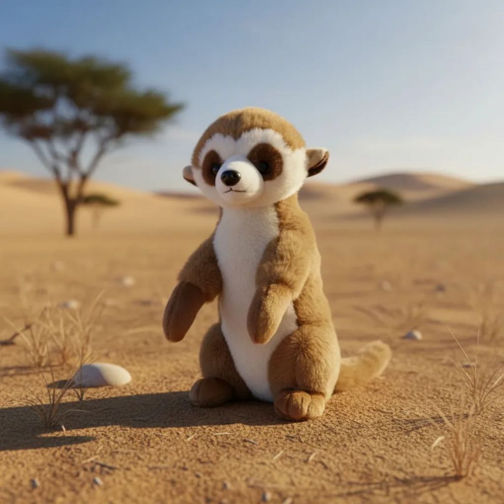 Suricato de Pelúcia Realista 30cm Safari Savana - Fizzy