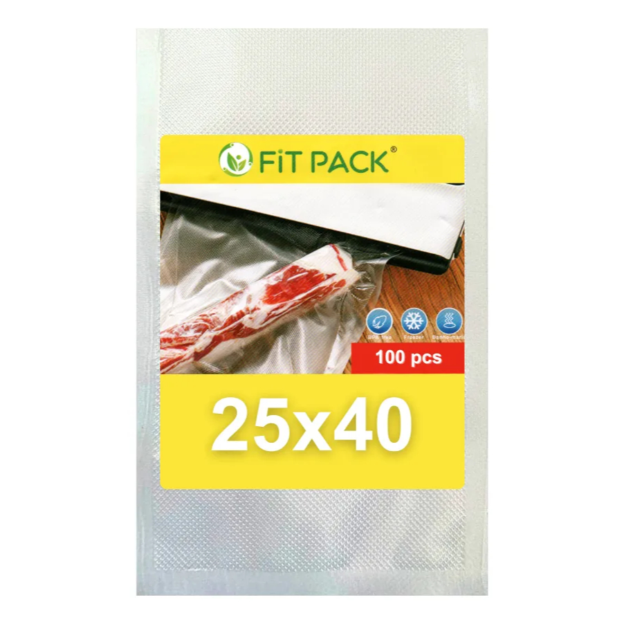 100 Sacos A Vácuo 25x40 cm com Ranhuras para Seladora Embalagem Gofrada - FIT PACK em Oferta na Shopee