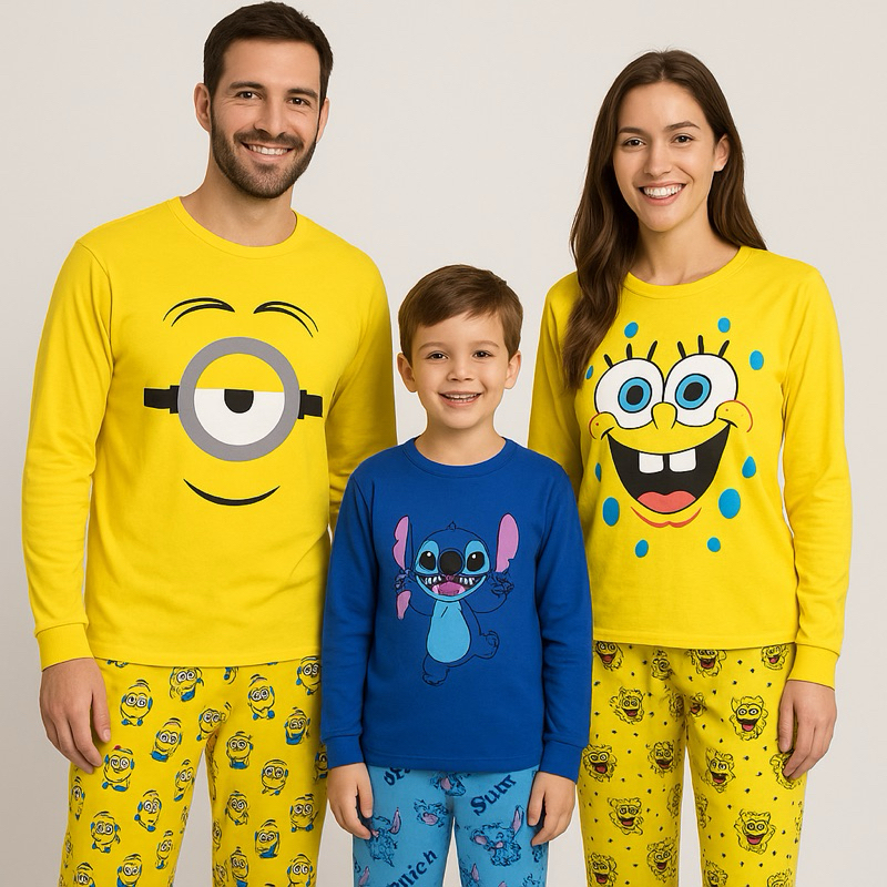 Pijama Personagens Adulto e infantil