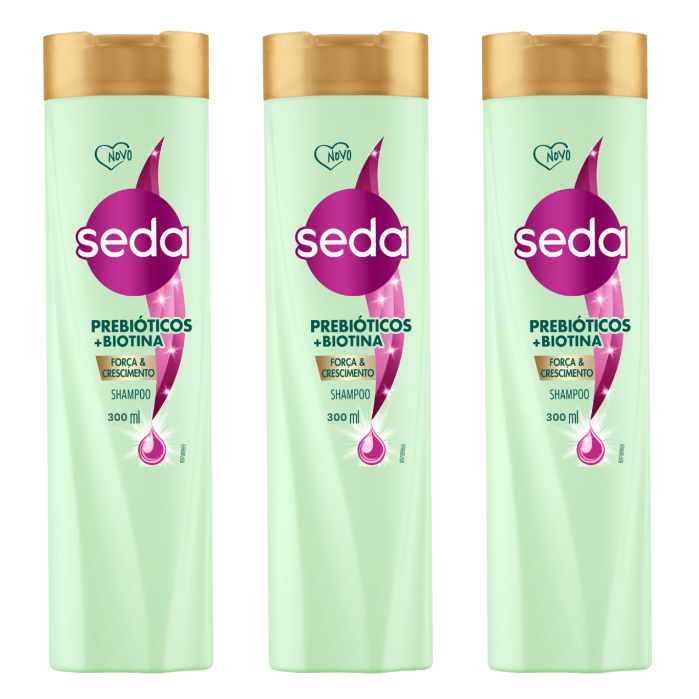 Shampoo Seda Prebióticos + Biotina Força e Crescimento 300ml