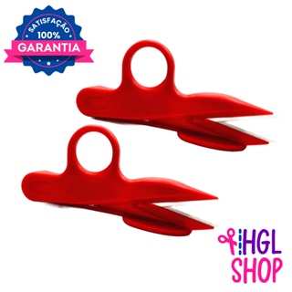 2 Tesoura Tecelão de Arremate Alicate p/ Costura Pic - Vermelha em Oferta na Shopee