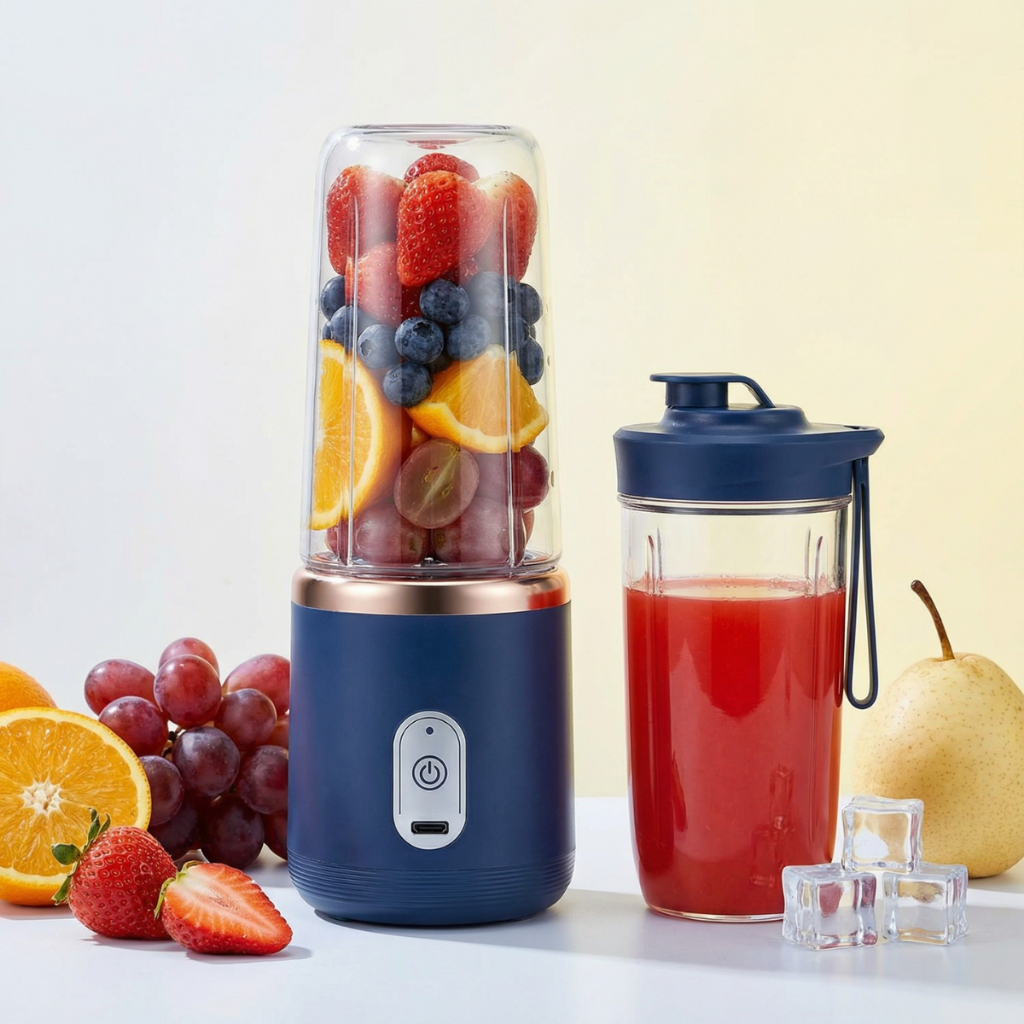 400ML 6 Lâminas Espremedor (BNZ-ZZN05) Elétrico Mini Liquidificador Portátil De copo duplo...