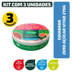 Kit Goiabada Zero Açúcar Vitao 270G - 3 Unidades