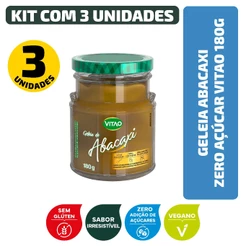 Kit Geleia Abacaxi Zero Açúcar Vitao 180G - 3 Unidades
