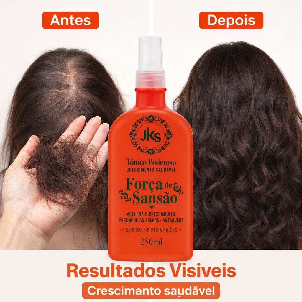 Tônico Capilar Anti-Queda Jks prof  250ml –Crescimento Rápido e Fortalecimento dos Fios com Biotina. em Oferta na Shopee