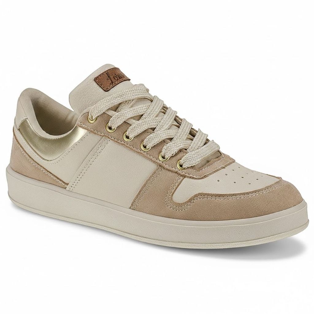 Tênis Branco com Recortes Feminino Casual Colorido Original Lóris 7802 em Oferta na Shopee