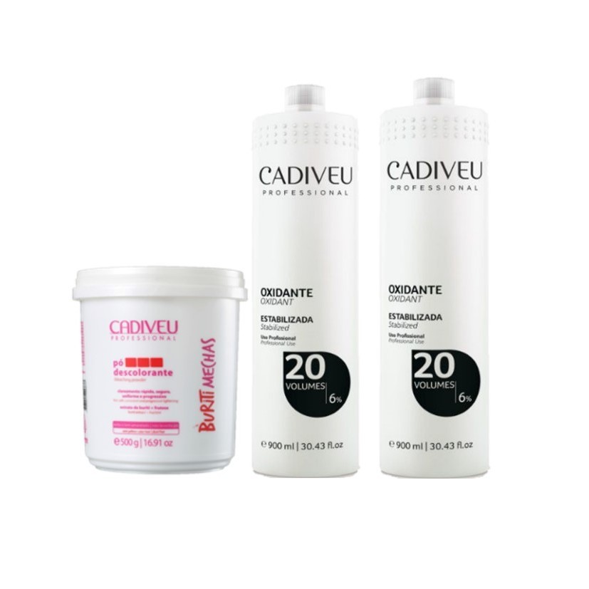 Cadiveu Buriti Mechas Kit Pó Descolorante e 2 Oxidante 20 Vol.