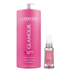 Kit Cadiveu Shampoo Glamour 3 Lts + Cristal Líquido 65ml