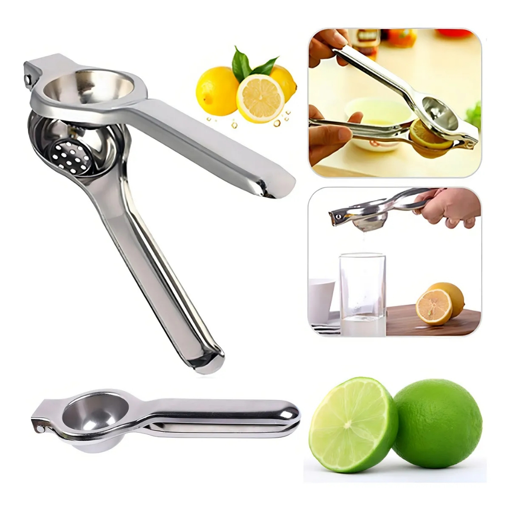Espremedor de Laranja e Limão Manual Para Sucos e Frutas Aço Inox Forte Resistente Kehome