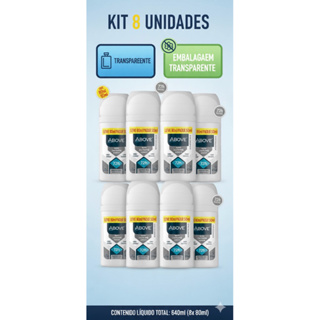 KIT Desodorante Antitranspirante Roll-On ABOVE INVISIBLE SEM PERFUME 80ml | 72H Anti-Manchas em Oferta na Shopee