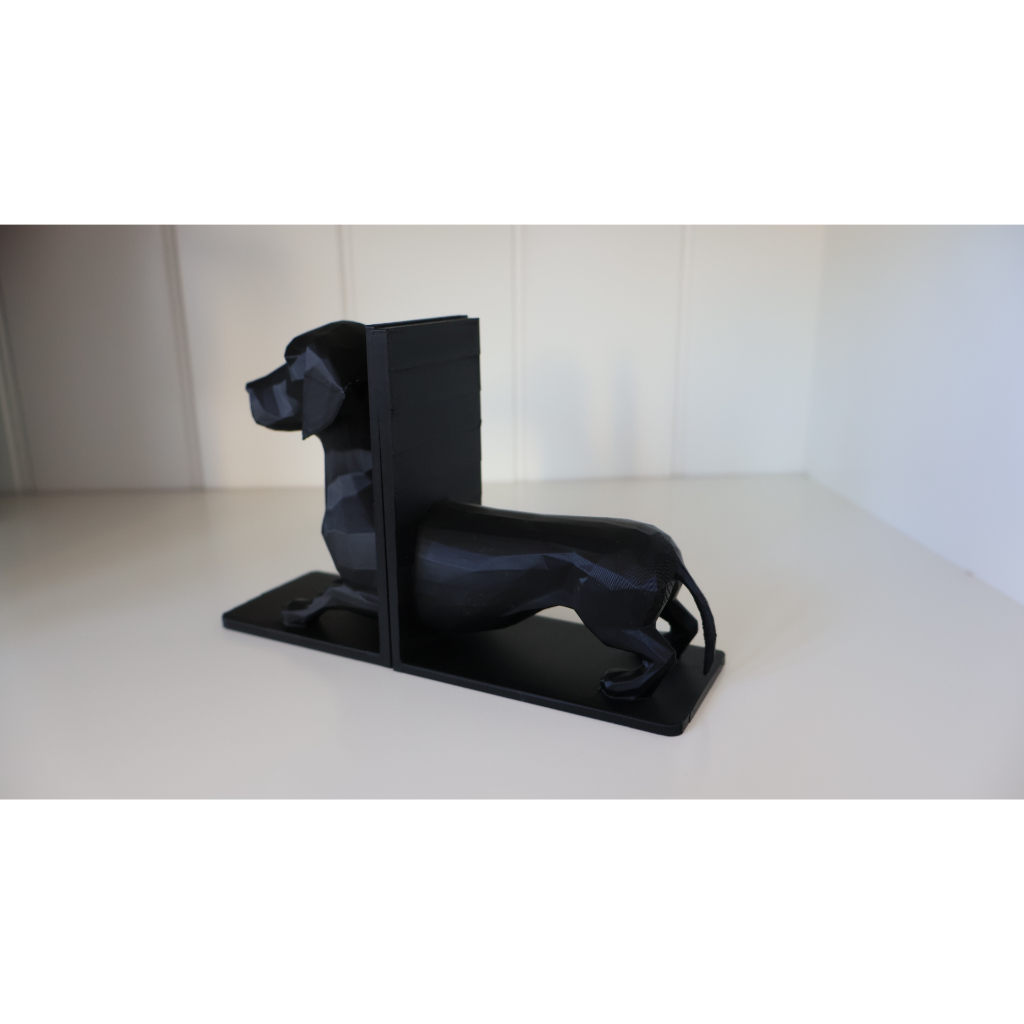 Aparador de Livros Cachorro Geométrico – Adorno Decorativo para Estante e Prateleira