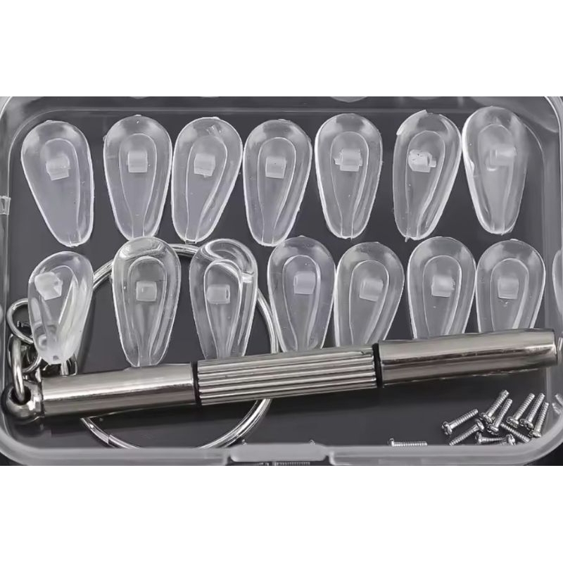 10 Plaquetas De Silicone Para Óculos + 10 Parafusos De Plaqueta /Antiderrapante/Confortável/Almofada em Oferta na Shopee