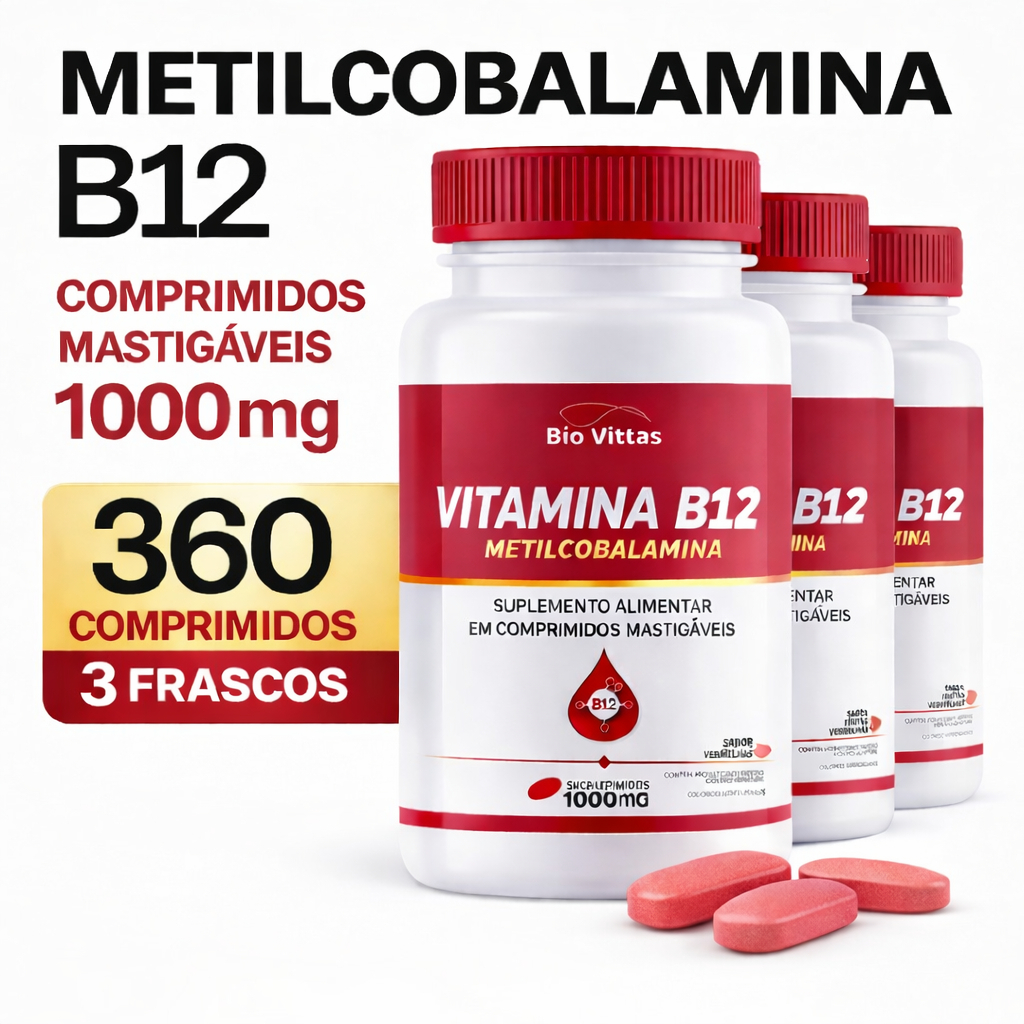 Vitamina B12 Metilcobalamina  Mastigável Original Metilcobalamina Suplemento Alimentar[3] em Oferta na Shopee