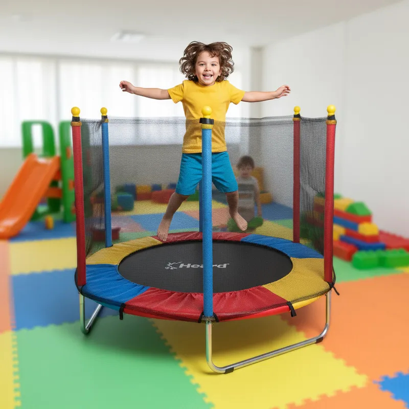 Cama Elástica Pula Pula Infantil Trampolim 1,4 Metros Playground Lona De Salto Preto Proteção Colorida