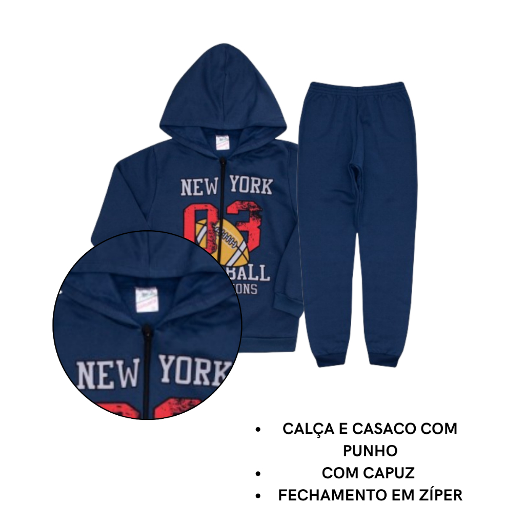 Conjunto Moletom Infantil Menino ou Menina Roupa infantil Inverno Roupa de Frio