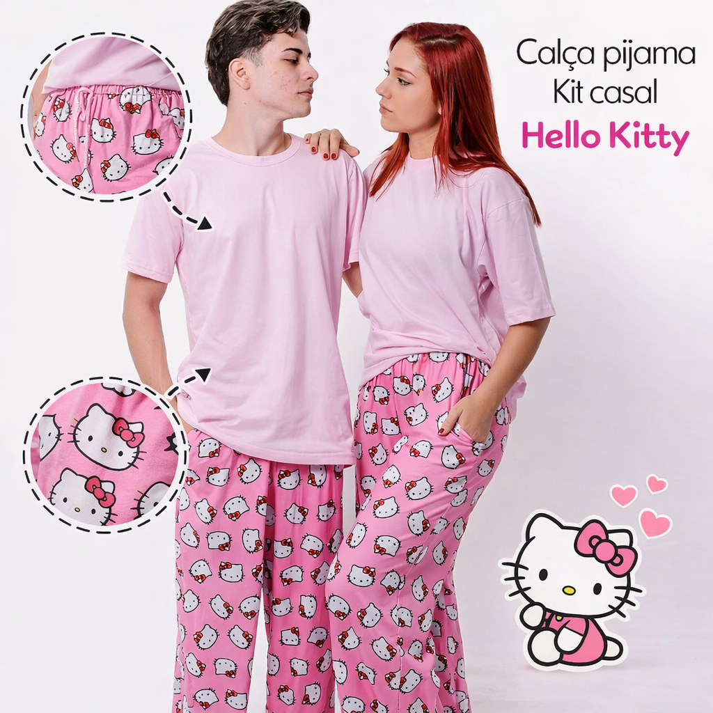 calça pijama miranho batmam Hello Kitty kuromi unissex Calças Casuais verão Inverno pijama Sanrio em Oferta na Shopee
