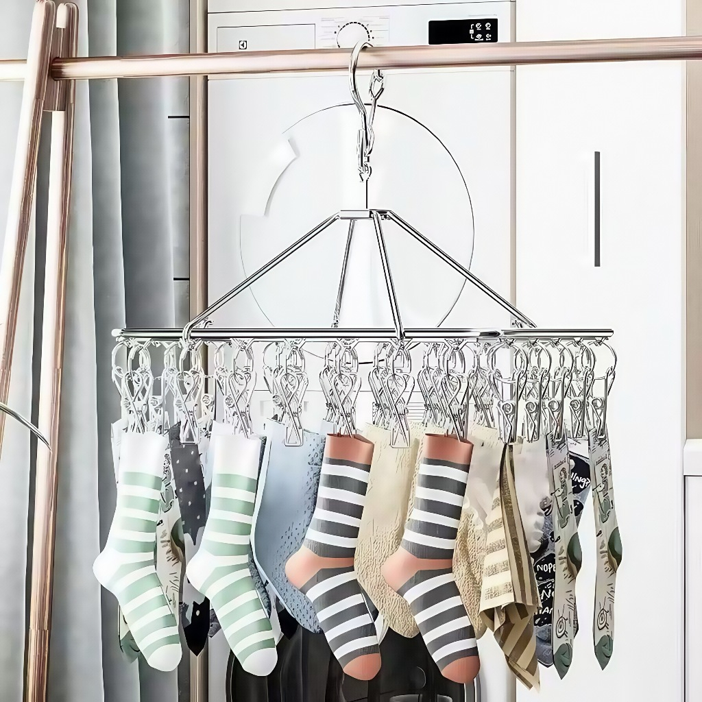 Varal 40 Prendedores Para Roupa Intima Para Calcinha Meia Cueca Reforçado inox 10/20/30/60 Prendedores