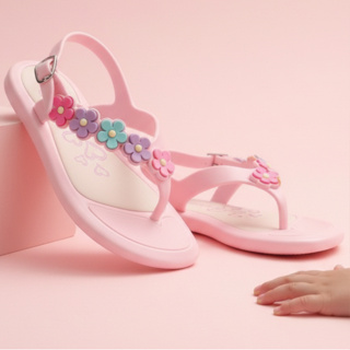 Sandálias Infantil Femininas Rasteiras de Dedo Confortável Flexível Leves Macia Coloridas em Oferta na Shopee