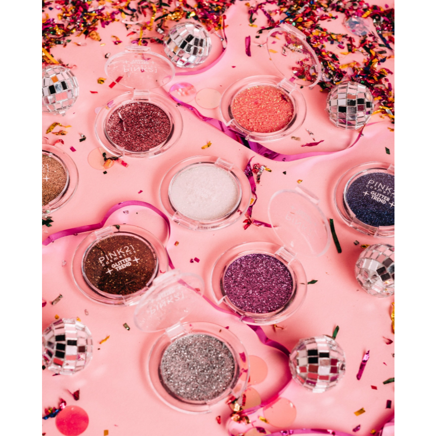 Sombra Glitter Compacto Trend CS5364 prensado Pink 21 folia maquiagem carnaval