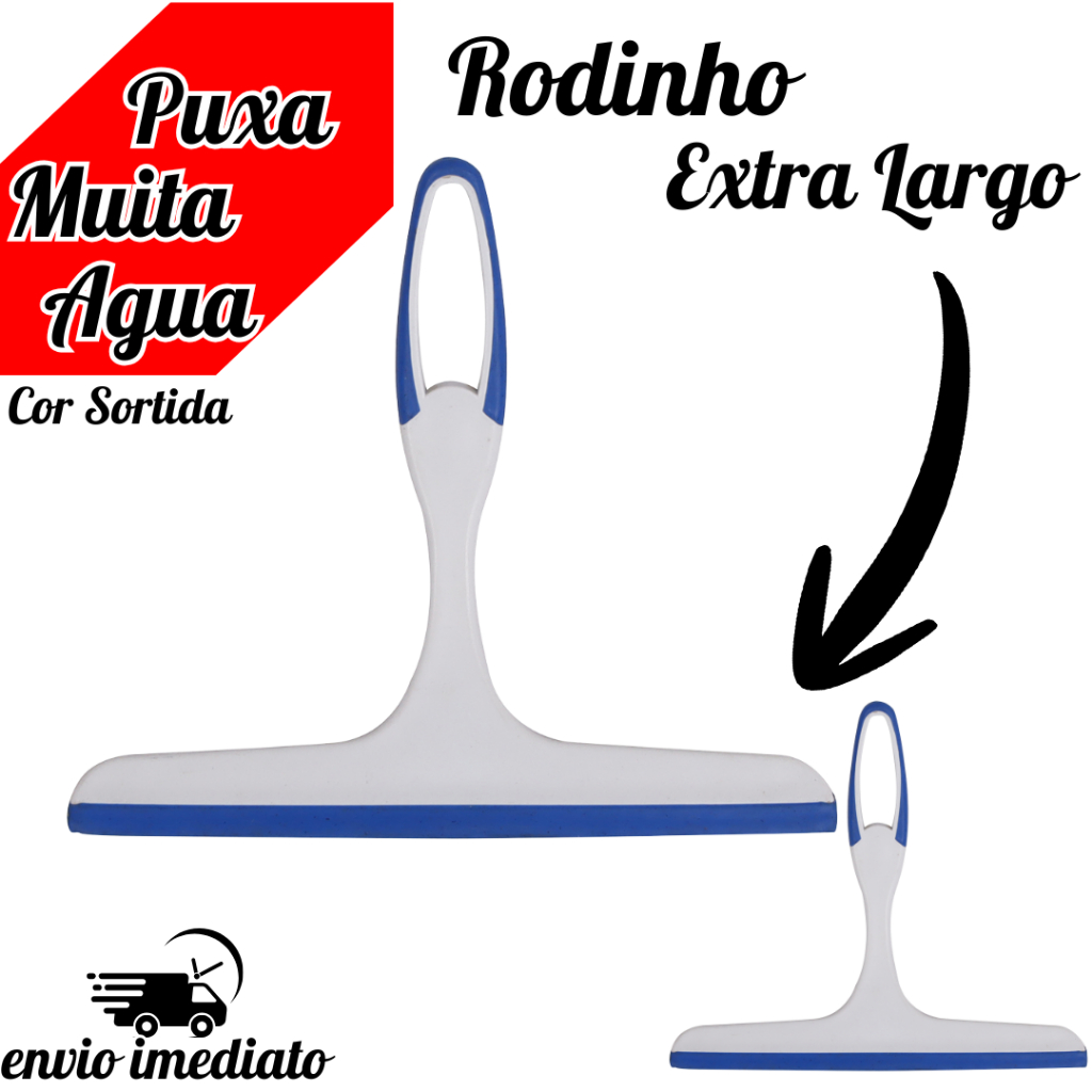 Rodo de Pia com Silicone Largo 24 cm Rodinho Com Puxador Grande Limpeza Multiuso Para Box Vidros em Oferta na Shopee
