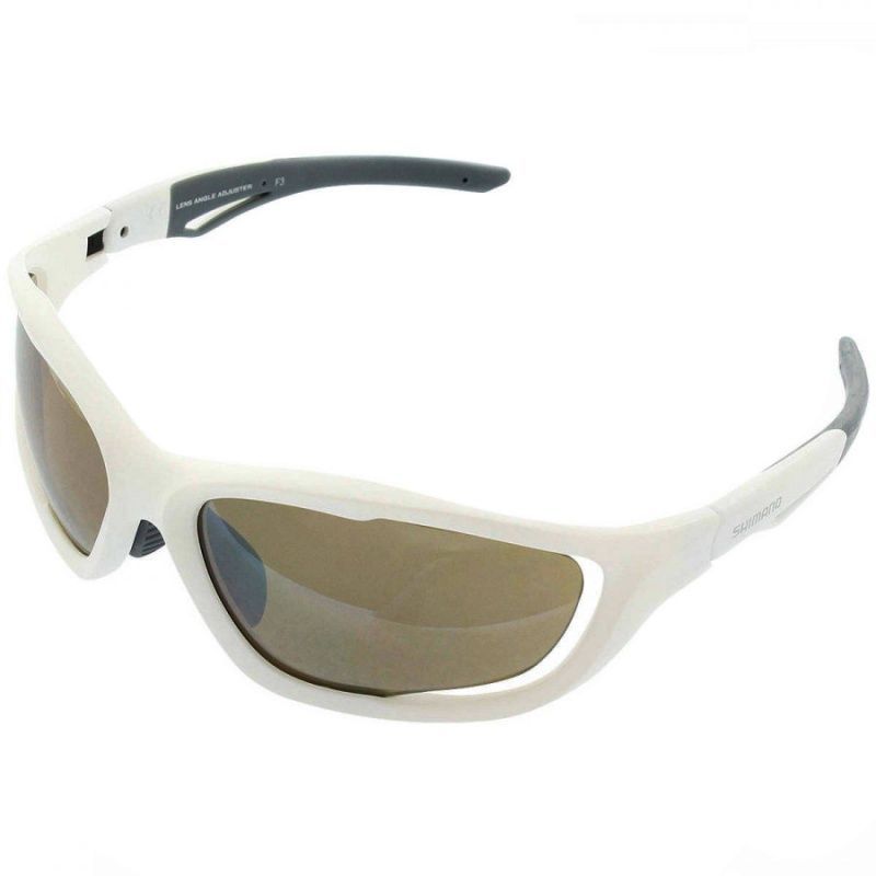 OCULOS SHIMANO CE-S60X-PL BRANCO FOSCO / PRETO LENTE POLARIZADA CINZA