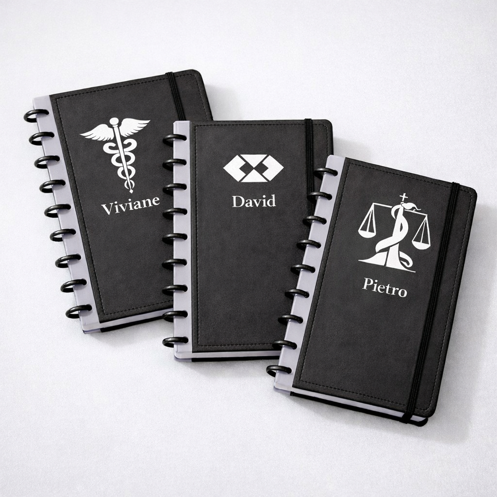 Caderno Inteligente Personalizado em Alto Relevo | Presente Exclusivo | Seu Time | Sua Profissão
