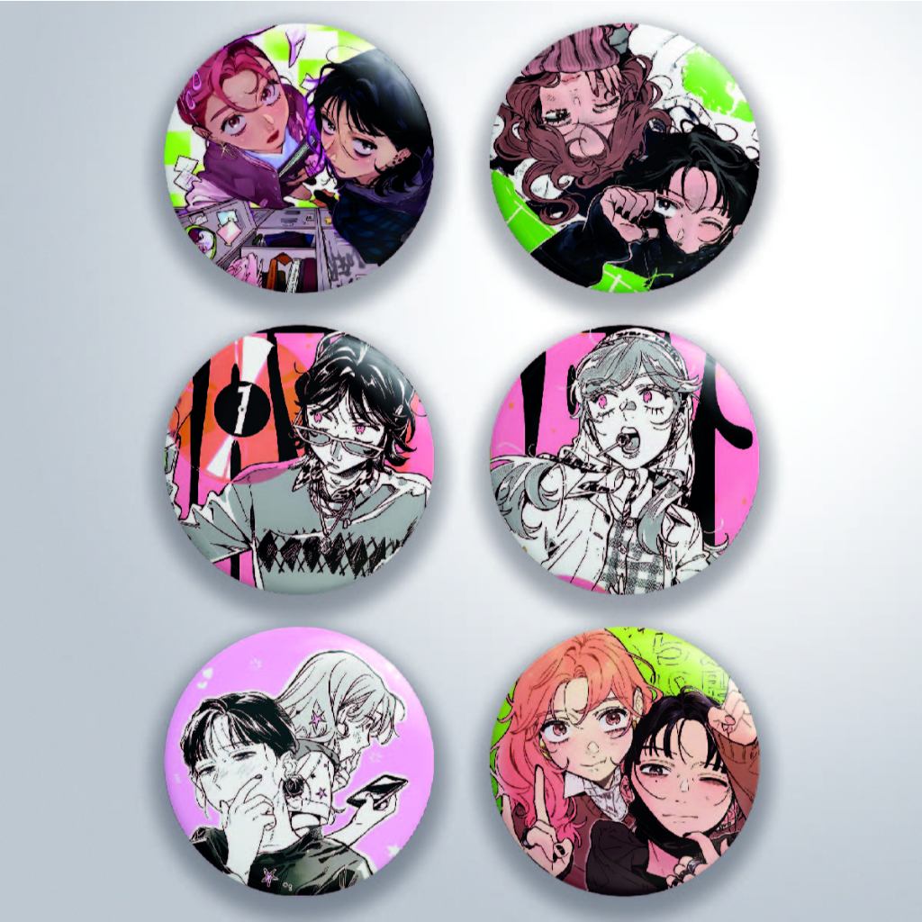 Bottons Otaku Aya e Mitsuki Rosa em Oferta na Shopee
