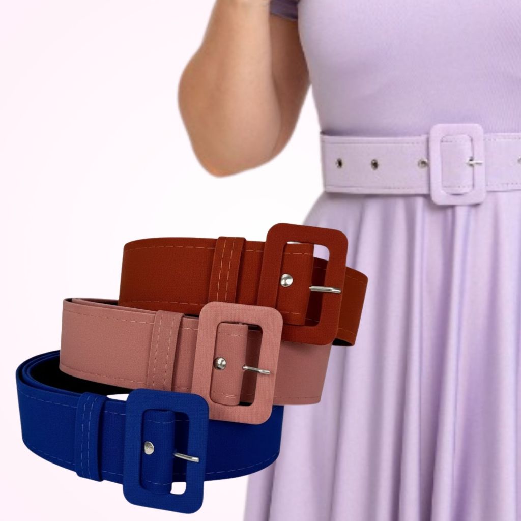 Cinto Fashion Liso Forrado Fivela Quadrada Suplex Moda Em Alta Unitário em Oferta na Shopee