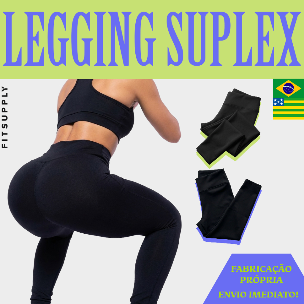 Calça Legging Suplex Zero Transparência Grossa Cintura Alta Modeladora Academia em Oferta na Shopee