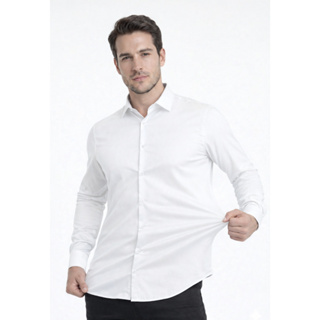 Camisa Social Masculina Slim Elastano Premium - Lycra em Oferta na Shopee