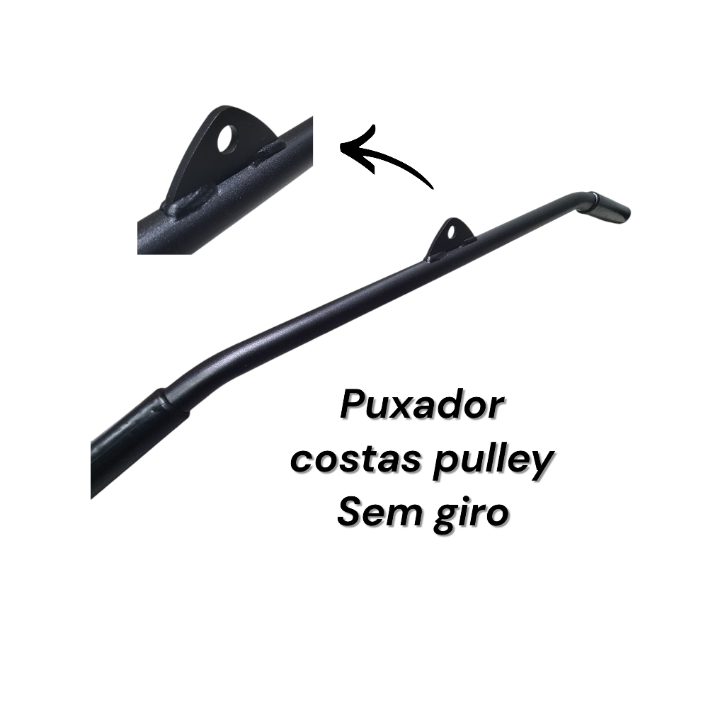 Puxador costas barra Pulley compacta 98 cm sem giro musculação academia em Oferta na Shopee