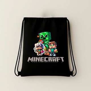 MOCHILA SACO ESCOLAR INFANTIL MINECRAFT GRANDE REFORÇADA UNISSEX em Oferta na Shopee