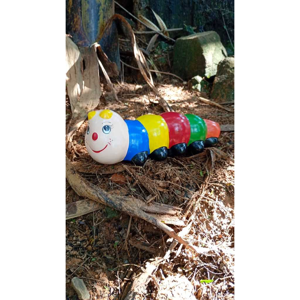 centopéia enfeite para jardim em cerâmica artesanal decorativo