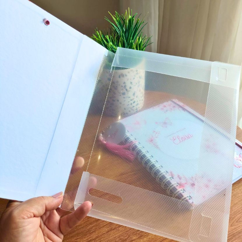 Pasta Personalizada para Documentos Menina Borboleta 25x18x2