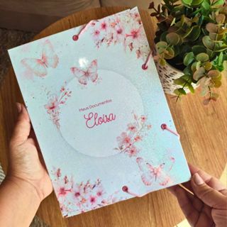 Pasta Personalizada para Documentos Menina Borboleta 25x18x2 em Oferta na Shopee