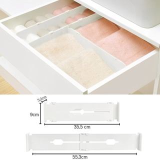 Kit 2 Organizador Divisória De Gavetas Ajustável Branco em Oferta na Shopee