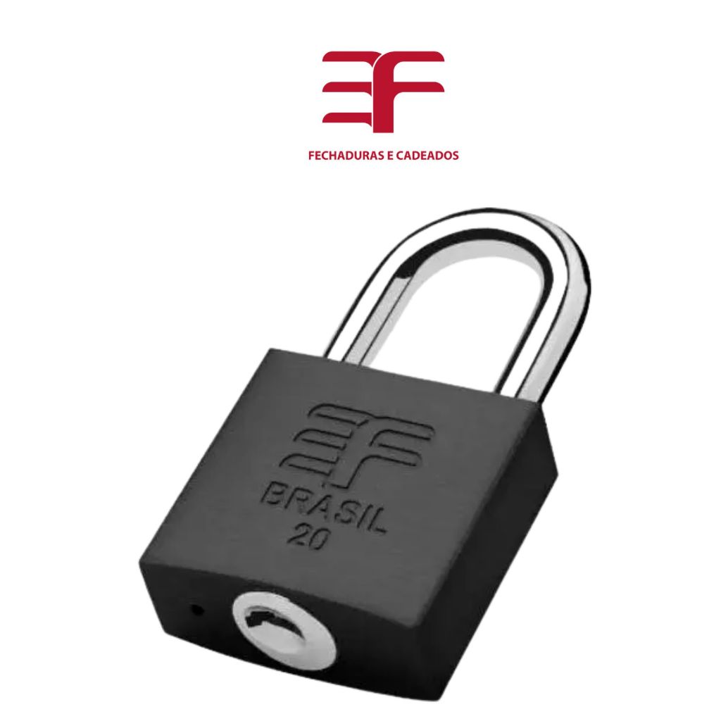 Cadeado 3F Diversos Tamanhos PRETO FOSCO em Oferta na Shopee