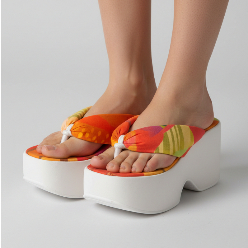 Tamanco Feminino Sandália Verão Colorida Salto Alto Flat Conforto Moda Tendência
