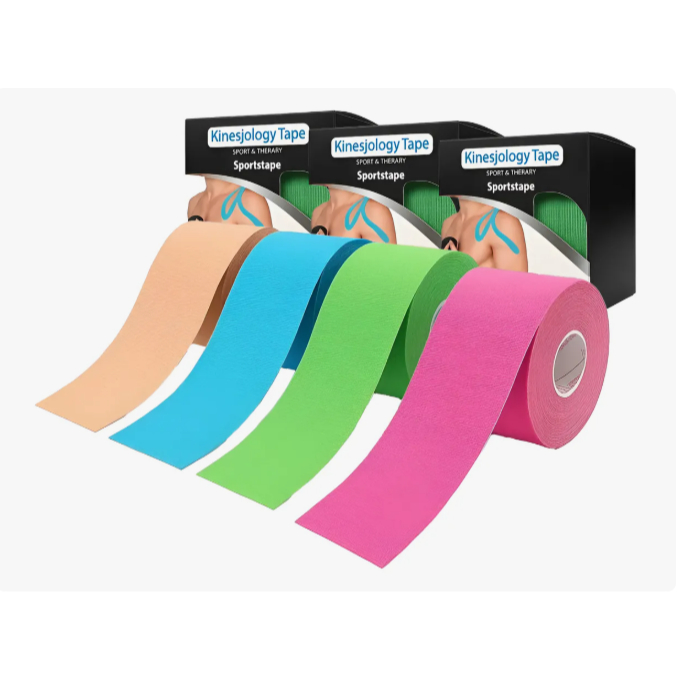 kit 10 Bandagem Elástica 5cm X 5m - Fita Kinesio Tape Fisioterapia Ortopedia