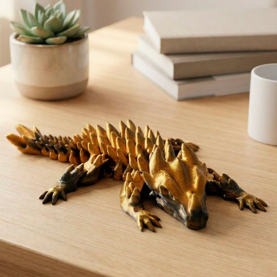 Dragão Articulado Colecionável 16cm - Cores Diversas