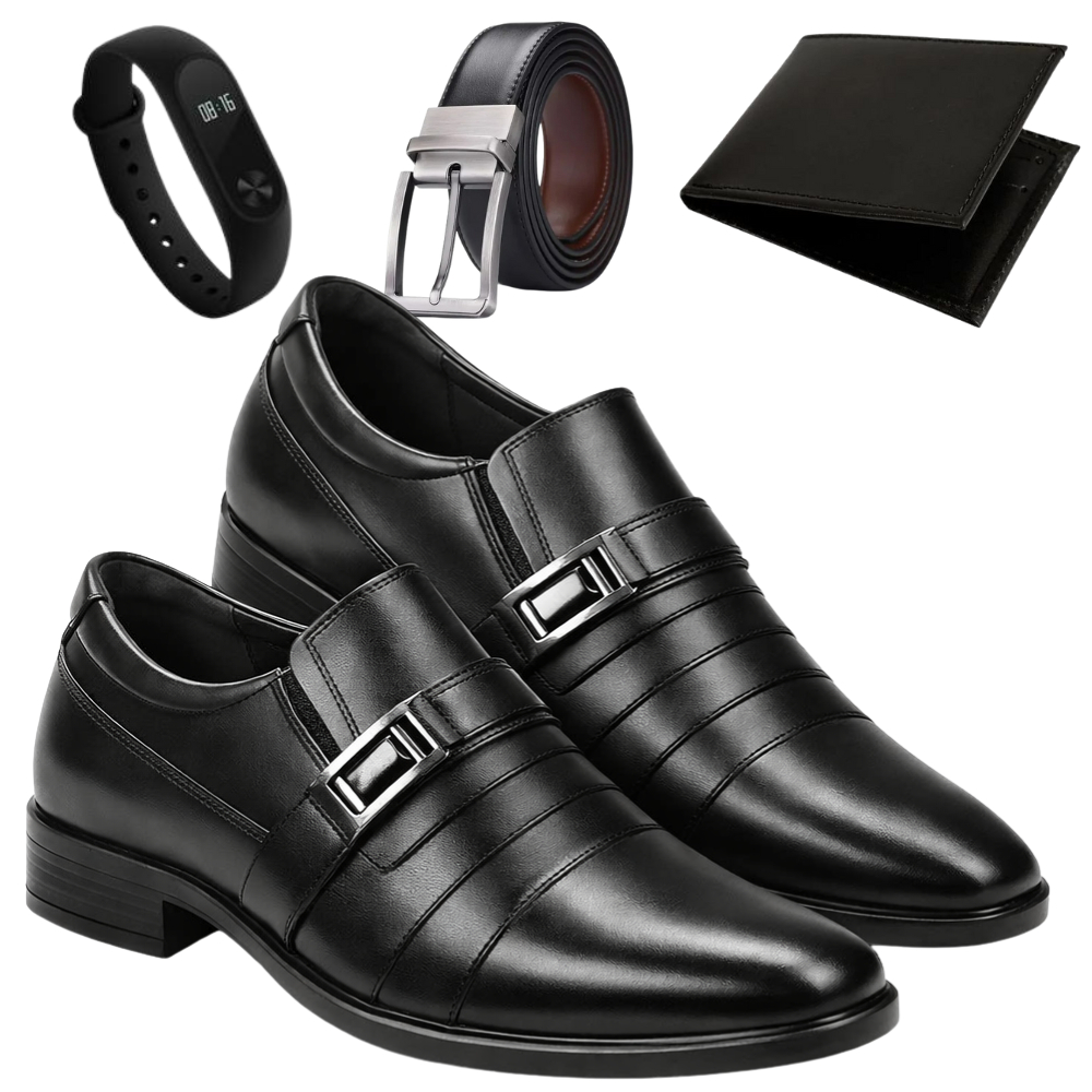 Sapato Social Masculino Otimizado + Cinto + Carteira + Relógio em Oferta na Shopee