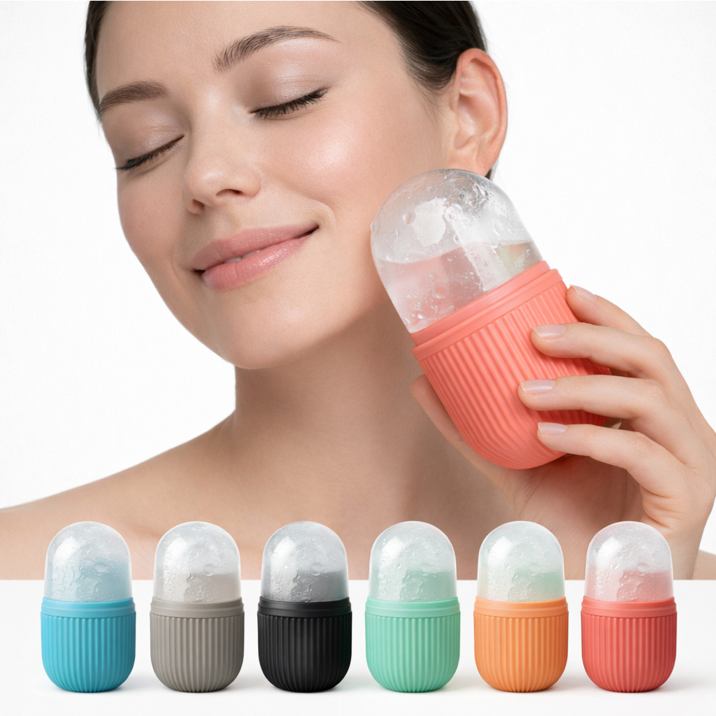 Kit 1/2 Rolo Facial de Gelo para Inchaço e Olheiras Rosto p/ Acne Rejuvenescer e Desinchar a Pele em Oferta na Shopee