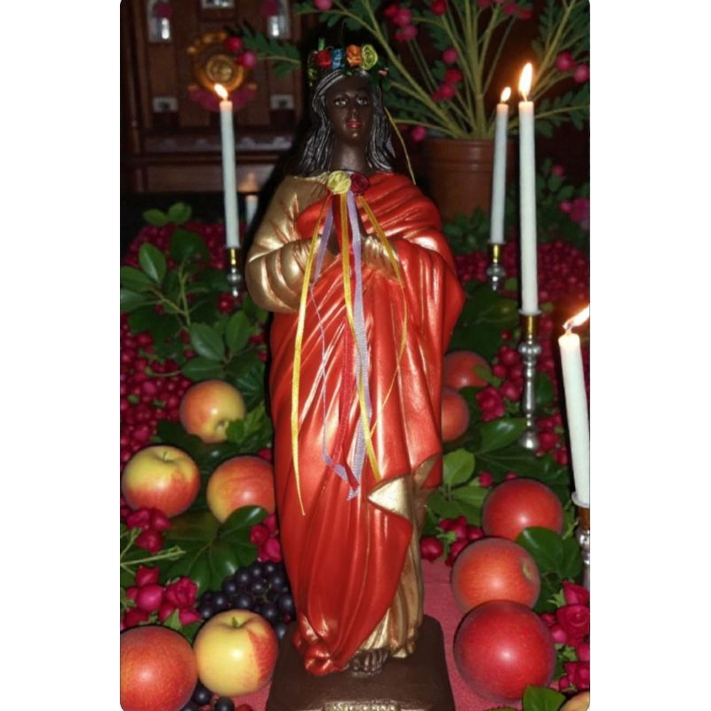 imagem Escultura de Santa Sara Kali - Gesso 40 cm - Para Altar e Devoção