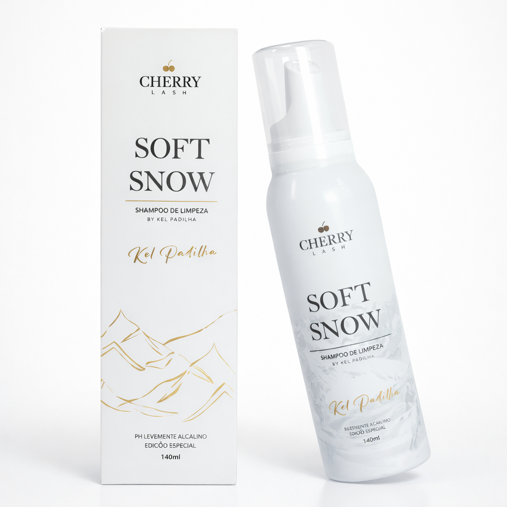 Espuma De Limpeza Para Extensão De Cílios Soft Snow Cherry 50ml/140ml | Shampoo Mousse De Cílios