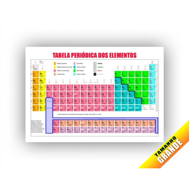 Papel Arroz Tabela Periodica para Bolo Grande 30x40cm de 7kg