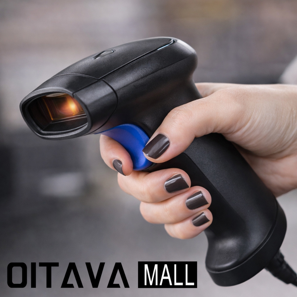 Leitor Sem Fio Scanner de Código de Barras 1D Com Sensor Automático Wireless USB 2.4Ghz